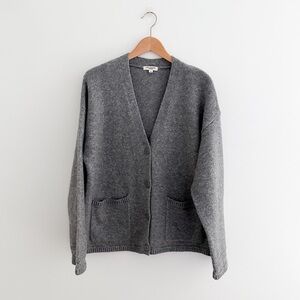 Max Studio Gray Cardigan Sweater M Oversized '